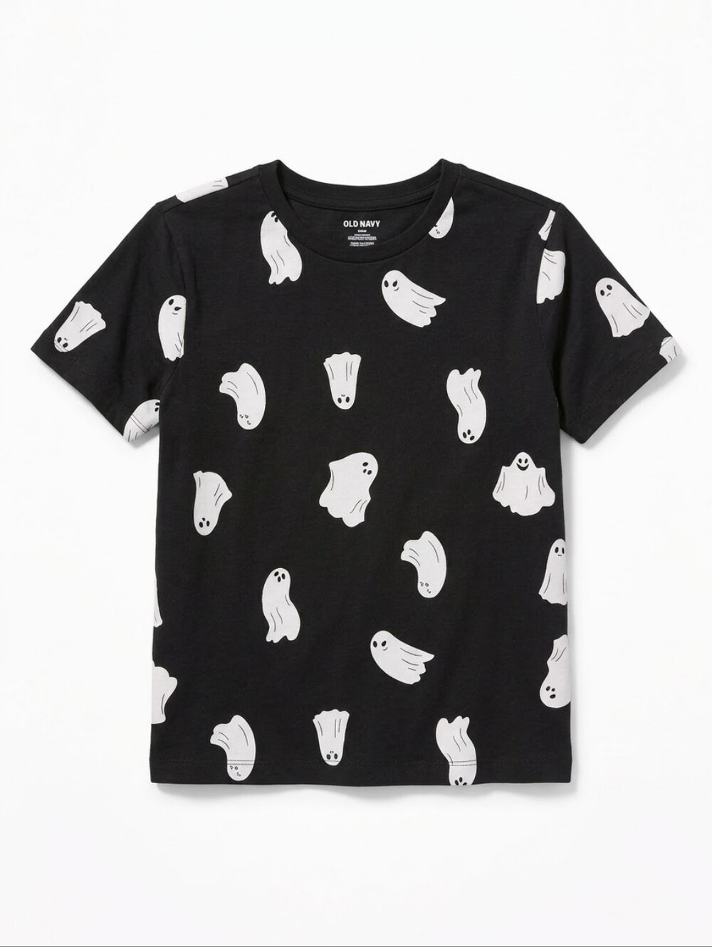 Old Navy Kid's Halloween Graphic Ghost Print Short Sleeve T-Shirt | Size M (8)
